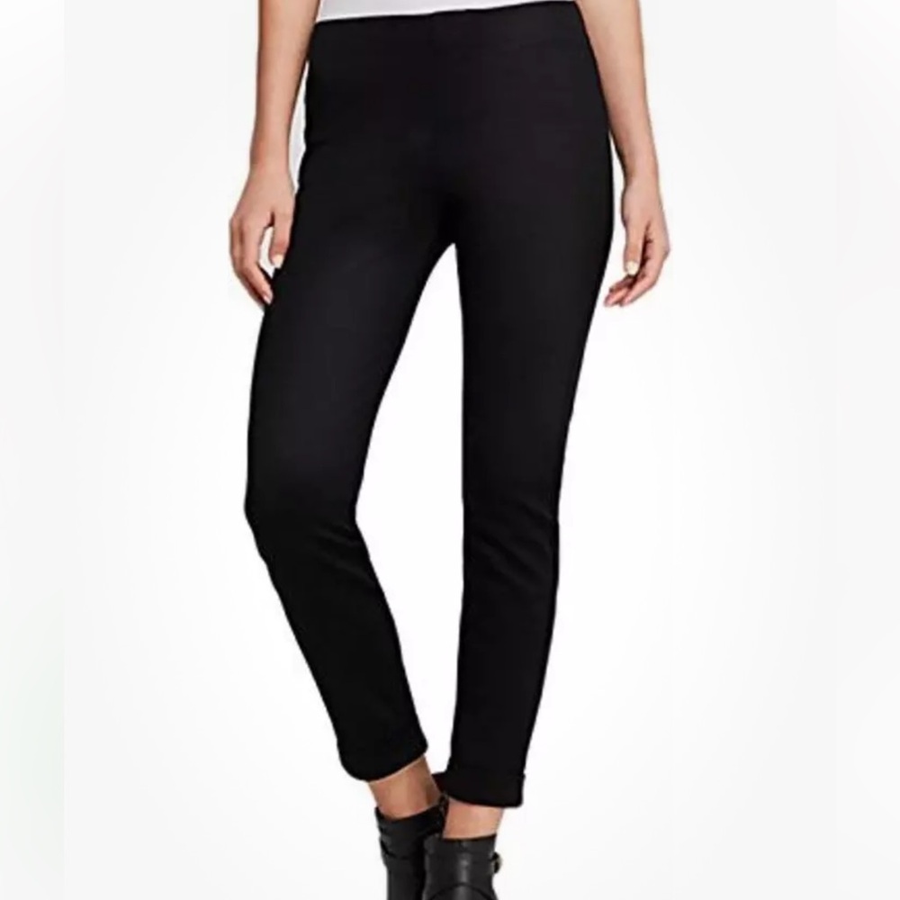 Women’s HUE Ponte Cuffed Tweed Black Skimmer Leggings Size XS NWT